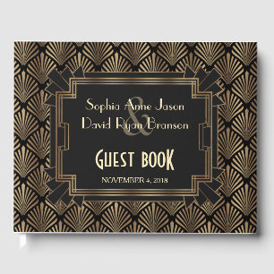 Glam Roaring 20's Gold Great 1920s Wedding Guest Book