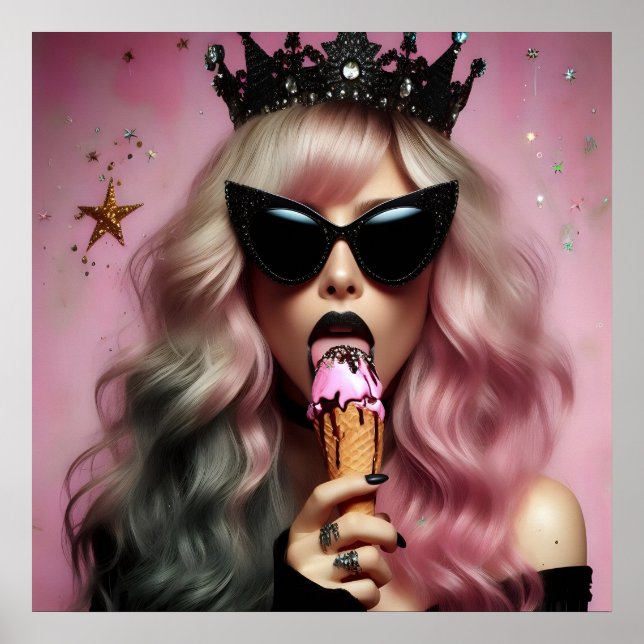 Glam rock luxury sweet lifestyle photo poster (Front)