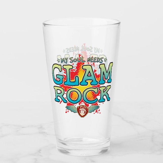 Glam Rock Soul Glass Tumbler (Front)