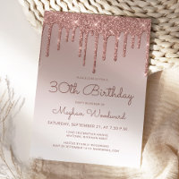 Glam Rose Gold 30th Birthday Party
