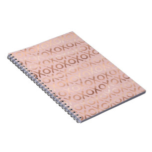 Glam Rose Gold Blush XOXO Notebook
