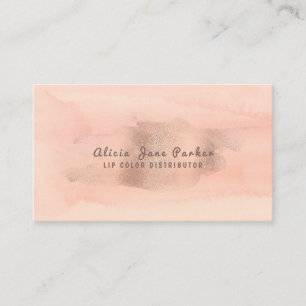 Glam Rose Gold Copper Foil Lip Colour Distributo Business Card