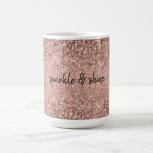 Glam Rose Gold Glitter Coffee Mug