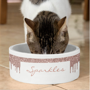 Glam Rose Gold Glitter Drips Chic Pet Dog