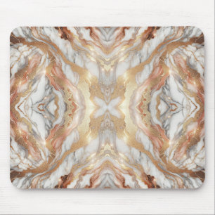 Glam Rose Gold Luxurious Trendy Marble Butterfly Mouse Mat