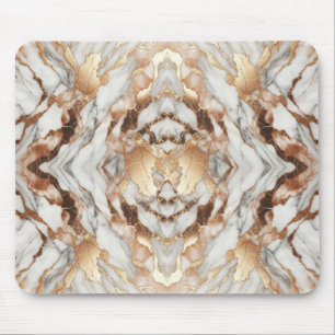 Glam Rose Gold Luxurious Trendy Marble Mouse Mat