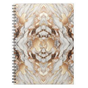 Glam Rose Gold Luxurious Trendy Marble Notebook