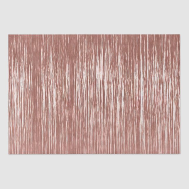 Glam Rose Gold Sparkle Stripes  Tissue Paper (Front)