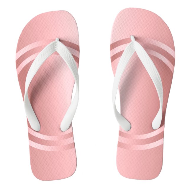 Glam Rose Gold Template Trendy Modern Elegant Flip Flops (Footbed)