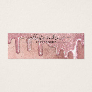 Glam Rose Gold Thick Glitter Drips Earring Display