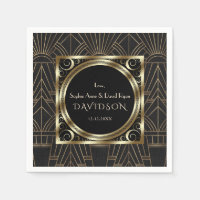 Glam Royal Gold Black Art Deco 20s Wedding