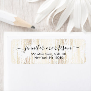 Glam Script Gold Confetti Rain