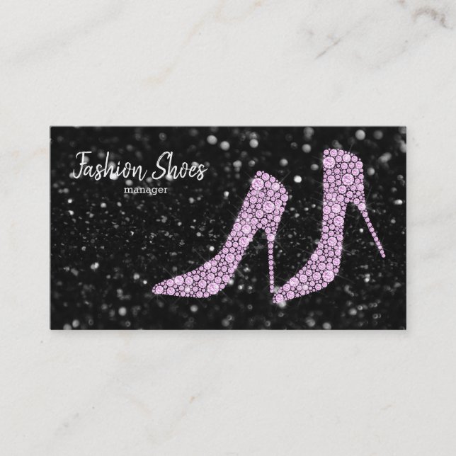 Glam Shoes High Heels Business Card (Front)