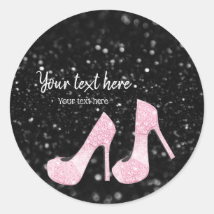 Glam Shoes High Heels for all occasions Classic Round Sticker
