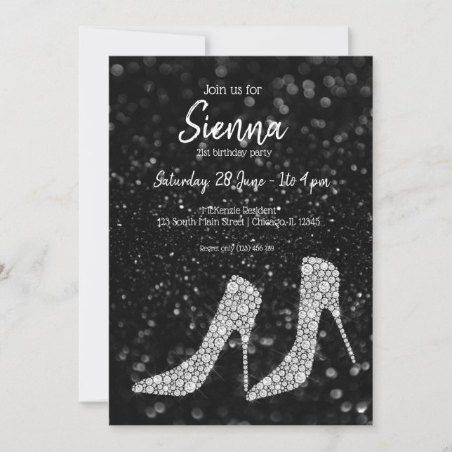 Glam Shoes High Heels for all occasions Invitation (Front)