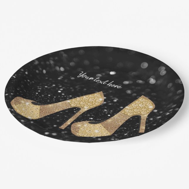 Glam Shoes High Heels for all occasions Paper Plate (Angled)