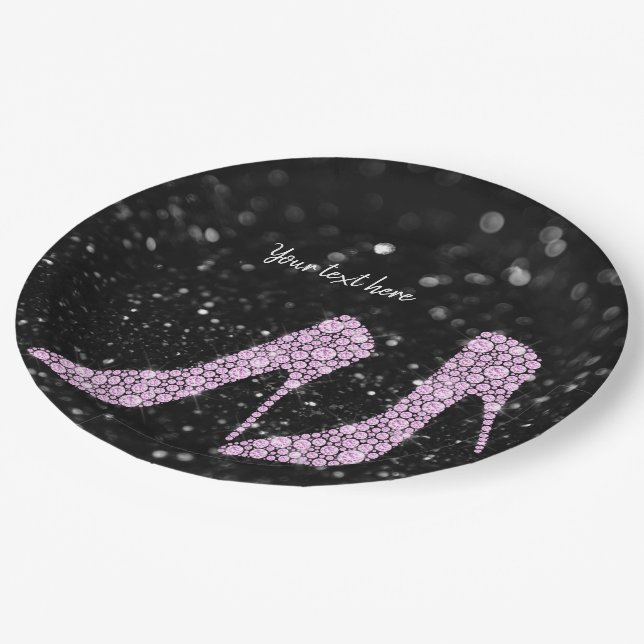 Glam Shoes High Heels for all occasions Paper Plate (Angled)
