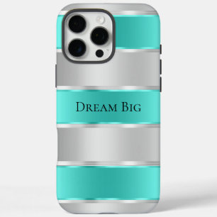 Glam Silver Chic Mint Ribbon  iPhone 16 Pro Max Case