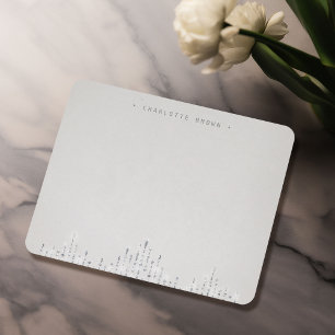Glam silver deco vintage personalised stationery card