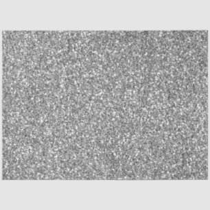 Glam Silver Faux Glitter Tissue Paper