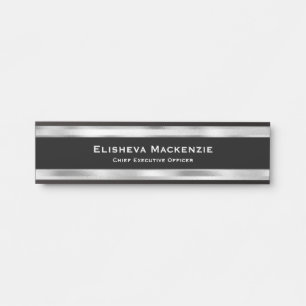 Glam Silver Professional Office Door Sign Signs