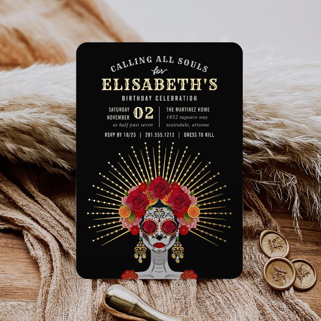 Glam Skeleton Day of the Dead Theme Birthday Party (Creator Uploaded)