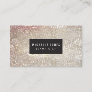 Glam Snake Skin Print Stylist Salon Business Cards