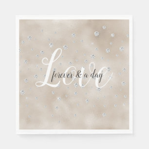 Glam sparkle diamonds champagne blush glitz napkin