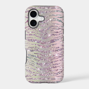 Glam Sparkly Pink Diamond Tiger Stripes