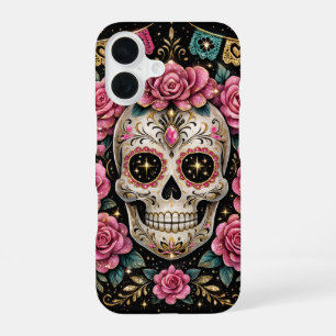 Glam Sugar Skull Phone Case – Dia de los Muertos