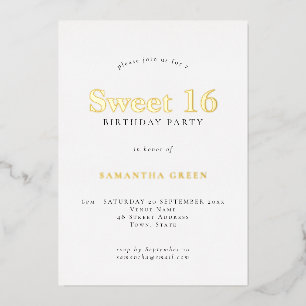 Glam Sweet 16 Birthday Party Real Foil