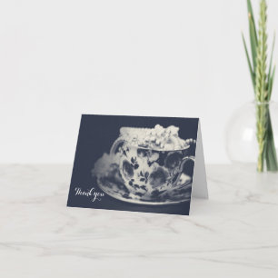 Glam Tea & Pearls Elegant Bridal Chic Thank You Card