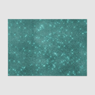Glam Teal Sequins Tissue Paper