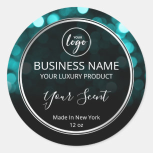Glam Turquoise And Silver Body Butter Labels
