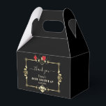 Glam Vegas Casino Royale 40th Birthday Thank You Favour Box<br><div class="desc">ANY AGE! Royal, Vintage design Great Gatsby and Casino themed. It features a Great Gatsby, Roaring 1920's old Hollywood Art Deco style shape, royal faux gold fleur-de-lis, vintage fonts, a pair of dice, as well, playing cards suits with a golden edges. Use Personalise tool to add your information. For more,...</div>