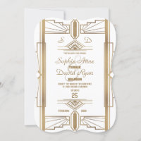 Glam White Roaring 20's Great Gatsby Wedding