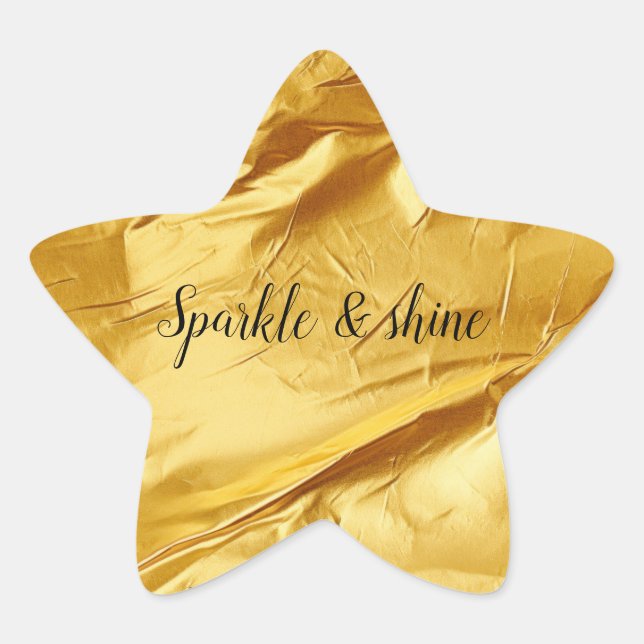 Glam Yellow Gold Star Sticker (Front)