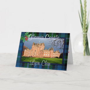Glamis Castle - Lyon Clan Tartan Christmas Holiday Card