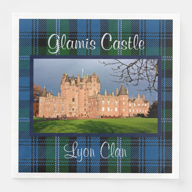 Glamis Castle - Lyon Family Home, Royal Residence Napkin (Front)