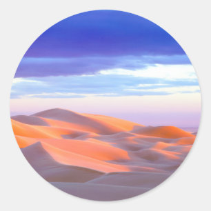 Glamis Sand Dunes at sunset Classic Round Sticker