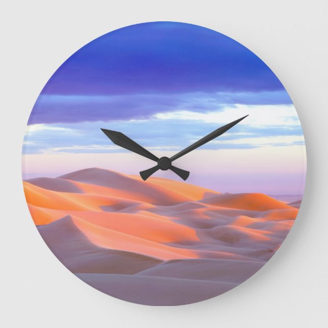 Glamis Sand Dunes at sunset Large Clock (Front)