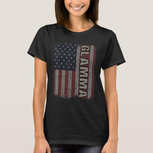 Glamma American Flag Vintage Mother's Day 4th of J T-Shirt