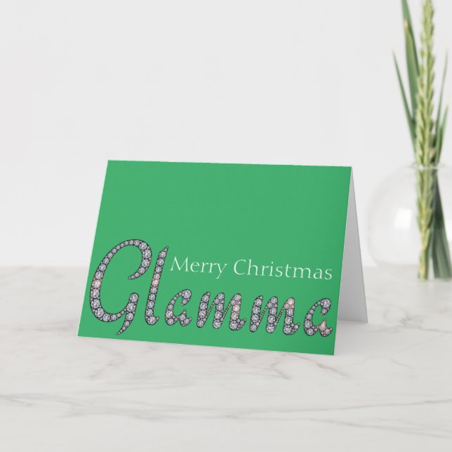 Glamma bling Christmas greeting card (Front)