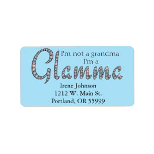 Glamma bling design address labels