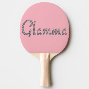 Glamma bling ping pong paddle