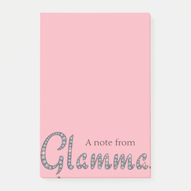 Glamma bling Post-It note pad (Front)