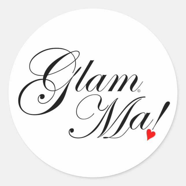 GlamMa Classic Round Sticker (Front)
