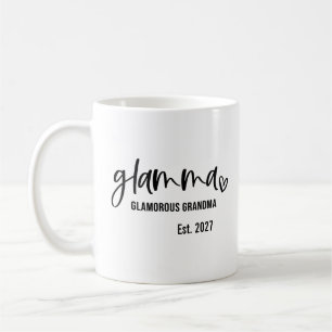 Glamma Established 2027, Baby Announcement Coffee Mug