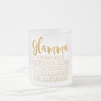 Glamma - Fabulous Grandma Frosted Glass Coffee Mug