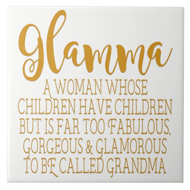 Glamma - Fabulous Grandma Tile (Front)
